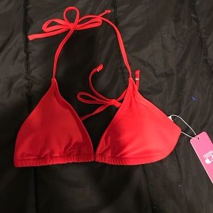 Shekini red bikini top small